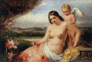 William Edward frost R.A. Venus and Cupid oil painting